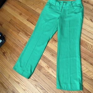 Lexie Fit Teal Colorful Bright Neon Straight Chinos Casual Dress Work wide Flare